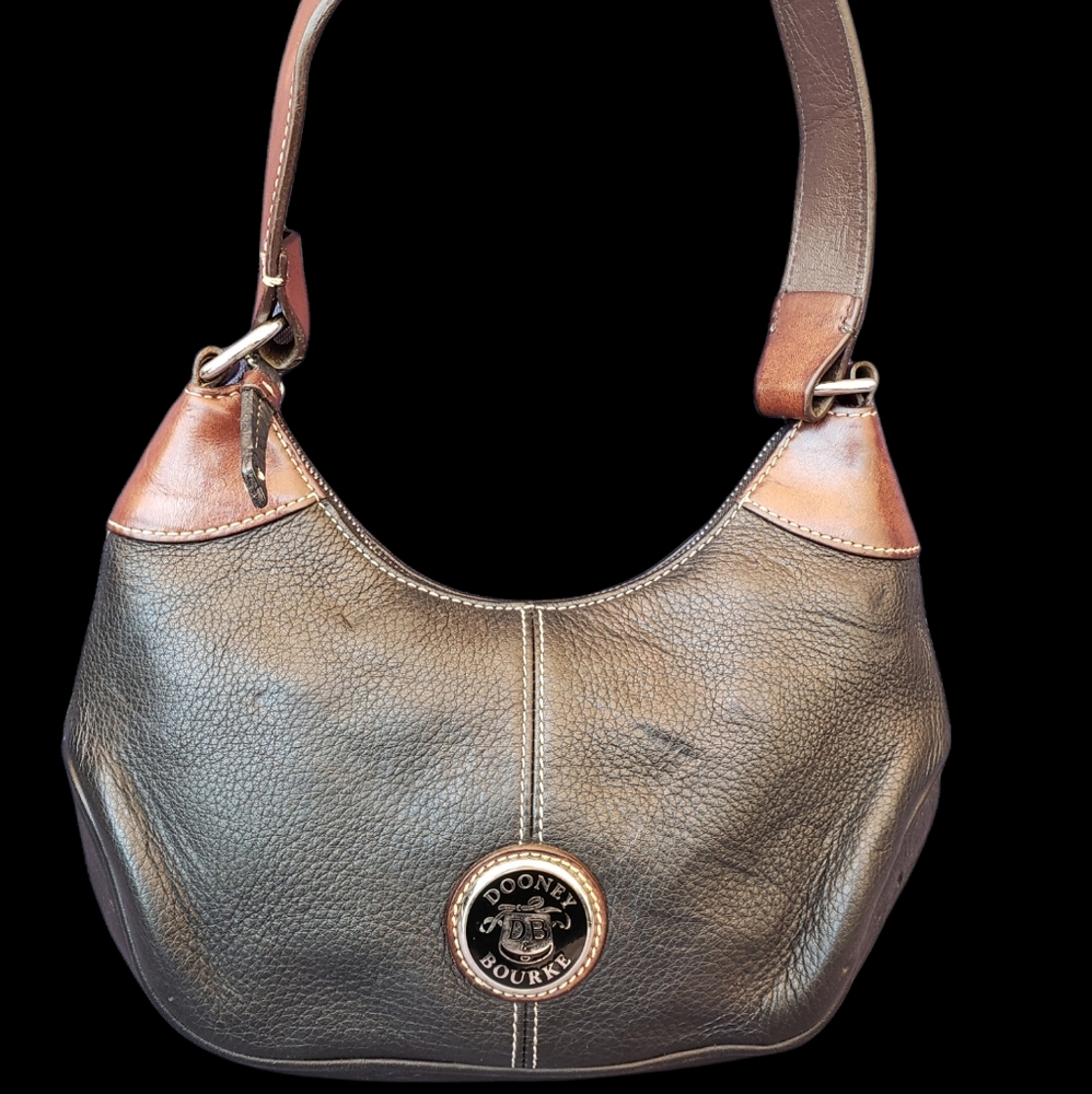 Dooney and bourke vintage black and brown leather